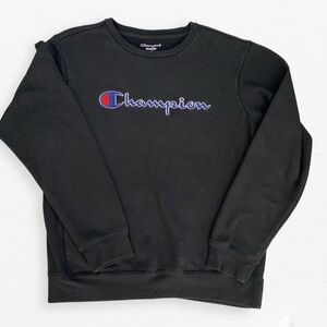 Champion Men's Black Classic Crew Sweater XL